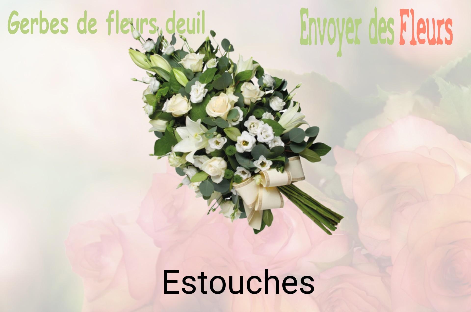 Gerbe de fleurs de deuil livrée à Estouches